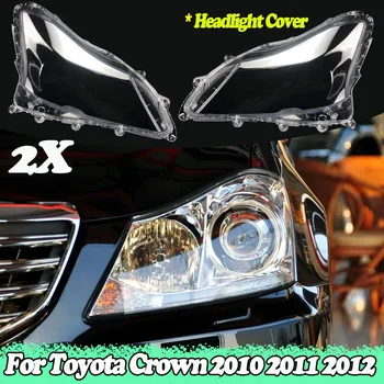 2x Farol Dianteiro do Carro da Lente de Substituição Automática Shell Para Toyota Crown 2010 2011 2012 Farol de Cobrir o Abajur Lampcover Sombra Caps
