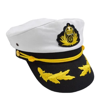 Algodão Casual Marinha pac para Homens Mulheres Cosplay Uniforme do Capitão Cap Militar Chapéus de Marinheiro Exército Cap Unisex Boina Casquette Chapéu