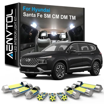 AENVTOL Canbus Interior Luzes LED Para Hyundai Santa Fe SM CM DM TM 2007 2010 2013 2014 2017 2018 2019 2020 2021 Acessórios do Carro