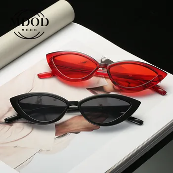 Retro Cateye Óculos de sol das Mulheres Retro Pequena Preta Preta Transparente 2020 Triângulo Vintage hotéis Baratos de Óculos de Sol Vermelho Feminino UV400