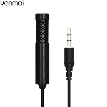 Yanmai Barato Mini Microfone de Condensador para Celular de 3,5 milímetros de Interface de 1,8 m Cabo de Terno para Android Telefone Móvel Portátil