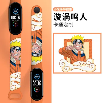 Anime Naruto, Alça para Xiaomi Mi Inteligente Banda 6 5 4 3 Uchiha Itachi Pulseira Pulseira de Substituição do Esporte de Pulso Pulseira Bracelete