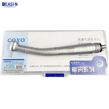 Nova Alta Qualidade COXO Original CX207-W botão de pressão Dental de Alta Velocidade Handpiece de Ar da Turbina de 2/4 furos