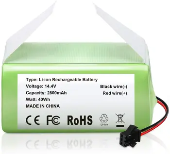 14,4 V 2800mAh bateria do Li-íon para a Conga 990, 1090 Tesvor X 500 Ecovacs Deebot N79 N79S DN622 Eufy RoboVac 11 11 RoboVac 30, etc