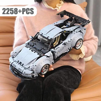 Técnico 2258PCS Super Velocidade, Campeão de Corridas de Esportes do Veículo Blocos de Construção MOC RSR Racer Carro Modelo de Tijolos de Brinquedos Para Crianças