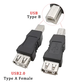 USB 2.0 Impressora Conversor Conector USB2.0 Tipo Uma Fêmea Tomada USB Tipo B Praça do sexo Masculino Interface de Impressão, Cabo de Transferência de Dados Comum