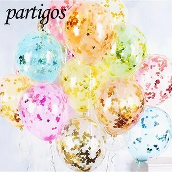 10pcs 10inch cristal bolha transparente balões de látex DIY confete balões brithday decoração para uma festa de casamento deco confetes coloridos