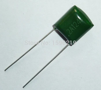 100pcs Mylar condensadores de Película 100V 2A124J 0.12 uF 120nF 2A124 5% capacitor de Filme de Poliéster