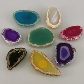 1 Peça Decorativa Ágata Fatia Botão da Gaveta com Parafusos, de Forma Irregular de Pedra Natural Alça de Puxar Gabinete