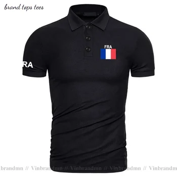 França República francesa polos homens de manga curta branca marcas impressas por país 2021 algodão nação equipe FRA 2021 casual