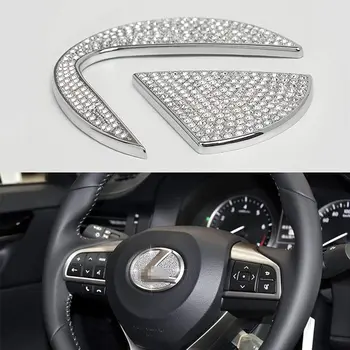 Carro Volante Emblema de Diamante de Cristal Adesivo para Lexus IS400 RX300 RX330 IS220D RX350 IS460 ES NX RX É CT LX GS RC GS-F