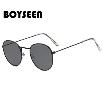 Boyseen Nova Tendência de Óculos de sol Redondo de Armação Óculos de sol Coloridos Reflexiva Óculos de sol 3447X