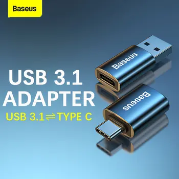 Baseus USB 3.1 Adaptador OTG USB de Tipo C Tipo C para USB-Macho para Famale Conversor Para Laptop PC Móvel celular de Transferência de Dados