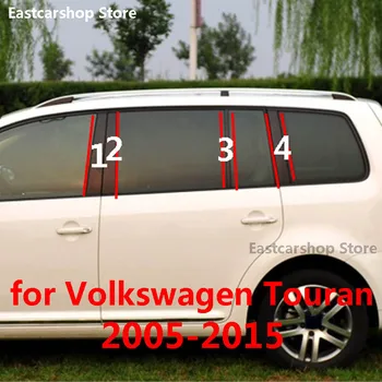 A Volkswagen VW Touran 2015 2014 2013 2012 Carro Coluna do Meio Janela do PC Guarnições de Decoração B C Pilar Tira de Adesivo 2005-2011