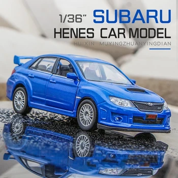 1:36 Subaru WRX STI Estilo Carro Licenciado Fundido Modelo de Carro de Brinquedo de Liga Metal de Alta Simulação Para a Coleta Presentes F44