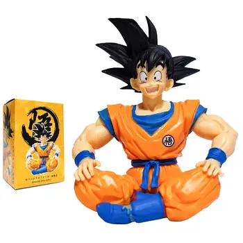 11cm de Anime Dragon Ball Figura Son Goku Posição Sentada Figurine Collection Pvc Modelo Estátua Bolo de Carro Ornamentos Boneca de Criança Brinquedos