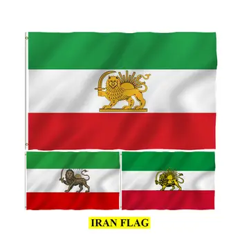 Venda quente 100% Poliéster Impressão Digital do irã bandeira leão velho leão e sol bandeiras