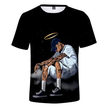 2021 Venda Quente Singe Chris Brown Impressos em 3D Harajuku Camiseta Unisex Verão T-shirt Manga Curta Casual Streetwear Oversize Topo