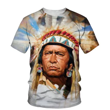 A Cultura indiana de Impressão Homens T-shirt 2021 Verão de Novo O Pescoço de Manga Curta, Camisetas, Tops 3D Estilo Masculino Roupas de Moda Casual T-shirts