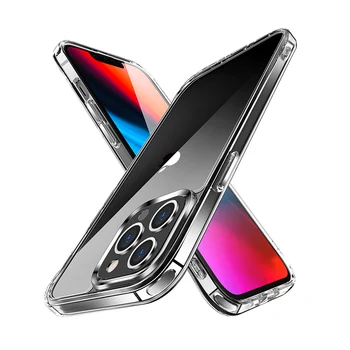 Ultra-Fina Caso Claro Para o iPhone 13 Pro 6.1 Polegadas de TPU pára-choques de Capa Mole, Não Amarela de Proteção à prova de Choque Slim Saco do Telefone