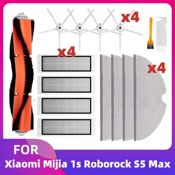Para Xiaomi MIjia 1S Roborock S5 S502-00 S502-02 S5 Max S6 S6 MaxV S6 Puro E4 E5 Aspirador Principal Escova Lateral Filtro HEPA Mop