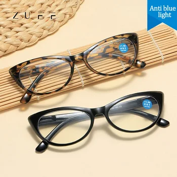 ZUEE Óculos de Leitura Homens Anti Azul Raios Presbiopia, Óculos de Mulheres do Vintage Olho de Gato Óculos de Dioptria+1.0 1.5 2.0 2.5 3.0 3.5 4.0