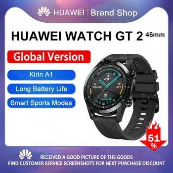 Versão Global HUAWEI Assistir GT 2 Smart Watch Impermeável GPS de Fitness Tracker Huawei GT2 SmartWatch da frequência Cardíaca Sono Tracker