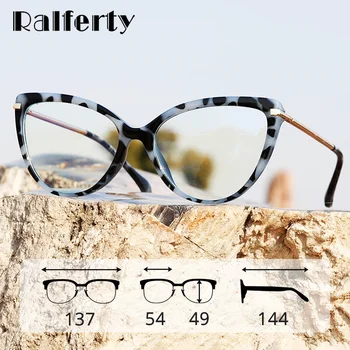 Ralferty Retro Miopia de Óculos de grau Armação de Mulheres Decorativo Anti Azul Armação de Óculos Olho de Gato 0 Grau luneta oculo