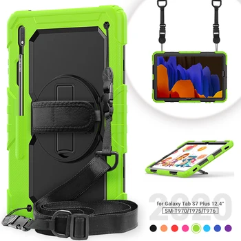 Case Para Samsung Galaxy Tab S7 Plus SM-T970 T975 T976 12.4 polegadas Com porta-Caneta à prova de Choque Crianças Seguras Stand Case para Samsung T970