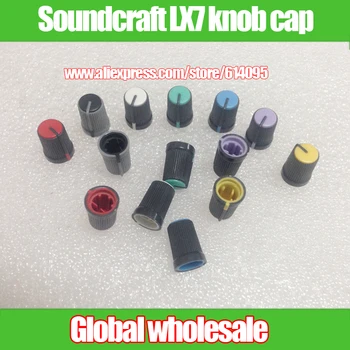 56pcs Soundcraft LX7 Mixer Potenciômetro Botão Interruptor do Tampão Botão Cap / D / Furo de meia-eixo do Potenciômetro giratório botões caps