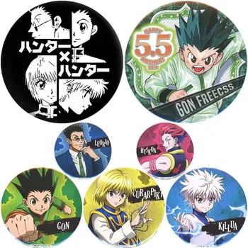 Japonês Hunter X Hunter Acrílico Emblemas Pin De Lapela Anime Cartoon Figura Broches Mochila Acessórios De Vestuário Fãs Coleção