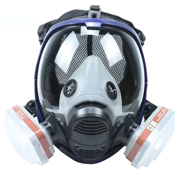 Química Máscara 6800 7 em 1 Máscara de Gás, Poeira Respirador de Tinta, Pesticida Spray de Silicone facial Filtros De Laboratório de Soldagem