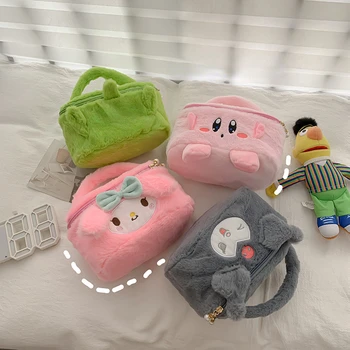 Sanrio Do Luxuoso Saco Cosmético Bonito Kuromi Minha Melodia Kirby Bolsa Kawaii Kuromi Brinquedo De Pelúcia Menina De Presente