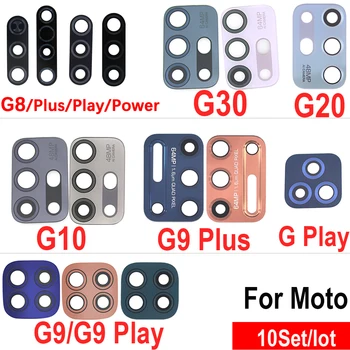 10Pcs Traseira, Câmera Traseira de Vidro Lente da Motorola Moto G10 G20 G30 G50 G60 G G9 G8, Além de Poder Jogar Com Etiqueta Adesiva