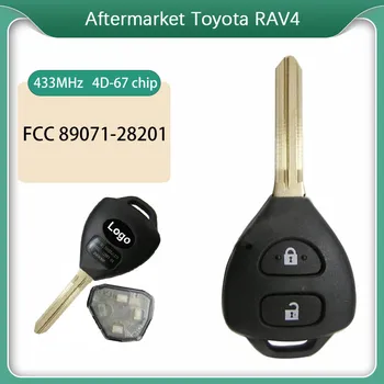 CN007012 de Reposição de Peça. 89071-28201 Para Toyota RAV4 2 Botão Remoto Chave de Controle (Europa) 433MHz 4D-67 Chip