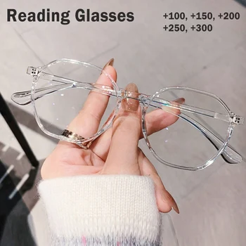 Transparente Anti Luz Azul Bloqueio De Óculos De Leitura De Mulheres De Meia-Idade A Idosos De Alta Definição De Óculos Para Os Idosos