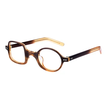 Retro Round Square Óculos De Acetato De Óculos Com Armação De Homens, Mulheres Prescrição De Óculos De Miopia De Leitura Óculos