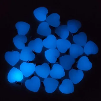 Moda nova quente da venda de coração de amor o azul luminoso pedra encantos pingentes para fazer a jóia de 20mm 50pcs/lote de Atacado frete grátis