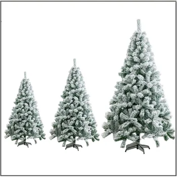 Simulação Artificial Cedro Árvore de Natal 0.6/0.9/1.2/1.5/1.8/2.1/2.4/3m PE Neve Pulverização de Flocagem Decoração da Árvore de Natal