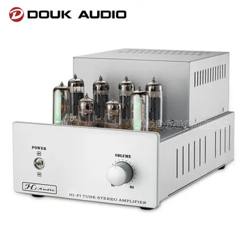 Douk de Áudio hi-fi Estéreo Push-pull Amplificador de Potência em Classe AB 6P14 / EL84 Tubo de Vácuo Amplificador de 13W + 13W KIT DIY/Montado Amp