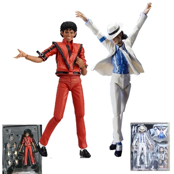 Michael Jackson O terno branco Figma 096 Michael Jackson Figura de Ação MJ Thriller Modelo Clássico Anime Brinquedos de Presente de Natal