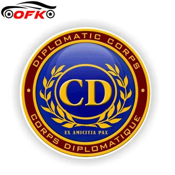 Personalidade CD Redondo CORPO Diplomático Selo Adesivo de Carro Decal Acessórios.