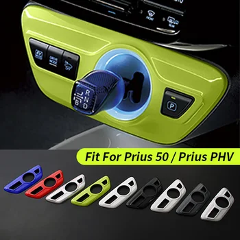 Shift de Engrenagem Painel de Decoração Interior do Carro Acessórios para Toyota Prius 50 PHV mão Direita-Drive Preto Protetor de Estilo Adesivos