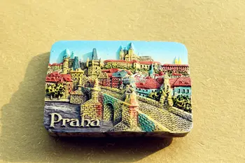 Praga (Praga) checa Viagens de lazer Lembrança 3D Resina Decorativo Geladeira Ímã de Geladeira de Artesanato de PRESENTE a Idéia Decoração de Casa