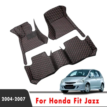 Tapetes De Carro Tapetes Para Honda Fit Jazz 2007 2006 2005 2004 Auto Estilo Interior Proteger Impermeável De Couro, Tapetes, Decoração