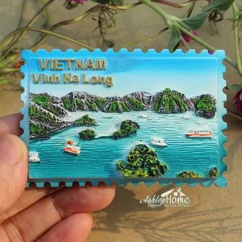 Vietnã Vinh Ha Long Bay Viagens de lazer Lembrança 3D Resina Frigorífico Ímã de Geladeira Autocolante de Decoração de Casa