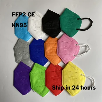 10-200PCS Mascarillas KN95 Certificadas 5 Camadas de Preto KN95 Máscaras Coloridas FFP2mask Adultos Mascarilla FP2 FPP2 Aprovado Máscara FFP2