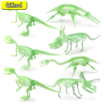 Simulação De Dinossauros Do Jurássico Luminosa Esqueleto Modelo Crianças Arqueológico Assembleia Tiranossauro Rex Fósseis Bonito Criativo Brinquedo