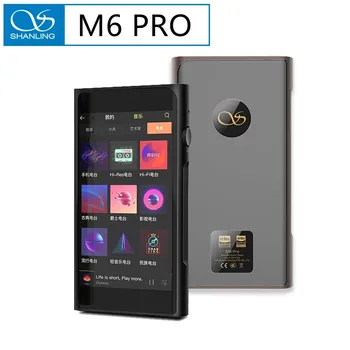 SHANLING M6 PRO Dual AK4497EQ DAC Leitor de Música Portátil MP3 Duas vias Bluetooth Abrir Android7.1 DSD256 PCM768kHz 2.5+3.5+4.4 mm