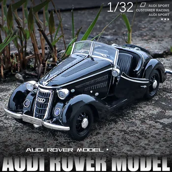 1:32 Audi, Wanderer W25k Clássico de roda de carros antigos escala de metal modelo com luz de som fundido veículo puxar para trás o brinquedo A20